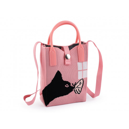 Dievčenská textilná kabelka / taška mačka 12x18 cm - 1 ks | Mimib