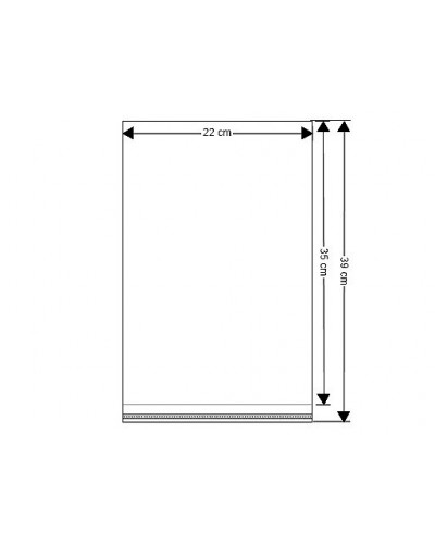 PP vrecko s lepiacou lištou 22x35 cm - 100 ks | Mimib