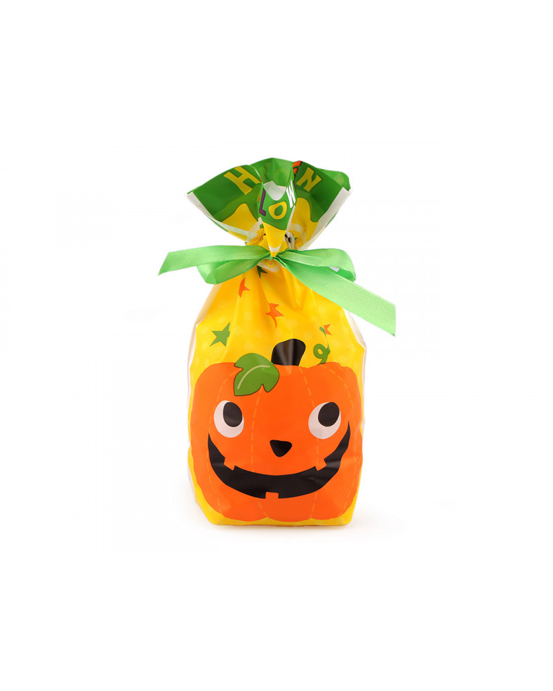 Vrecko na potraviny s atlasovou stuhou Halloween 15x22,5 cm - 5 ks | Mimib