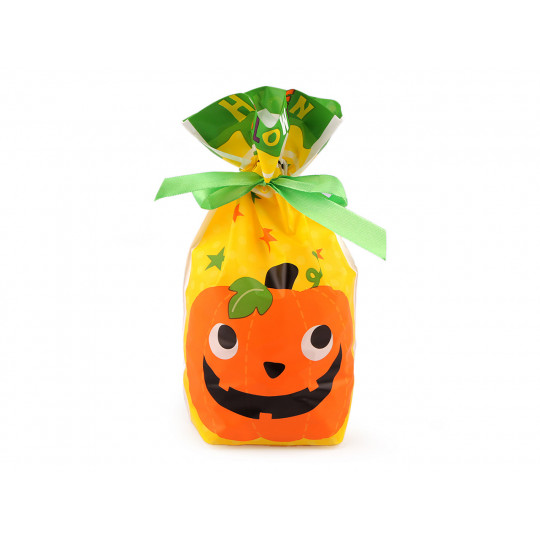 Vrecko na potraviny s atlasovou stuhou Halloween 15x22,5 cm - 5 ks | Mimib