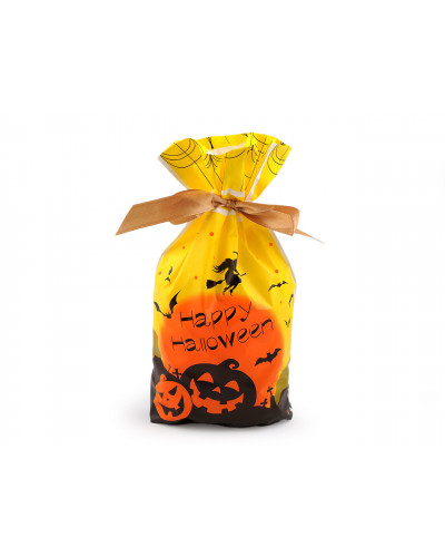 Vrecko na potraviny s atlasovou stuhou Halloween 15x22,5 cm - 5 ks | Mimib