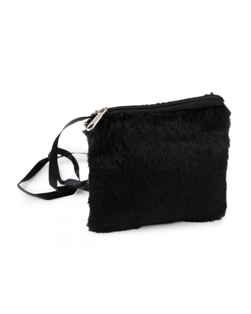 Dievčenská kabelka / puzdro na krk kožušinové 9x11 cm - 1 ks | Mimib