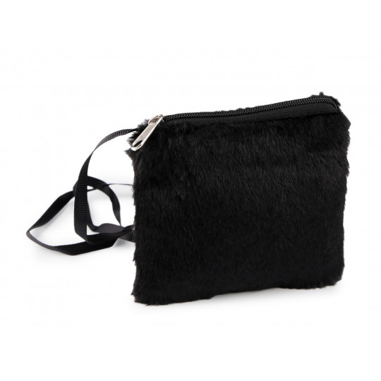 Dievčenská kabelka / puzdro na krk kožušinové 9x11 cm - 1 ks | Mimib