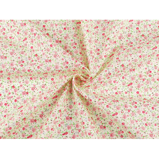 Bavlnená látka / plátno drobné kvetinky - 1 m | Mimib