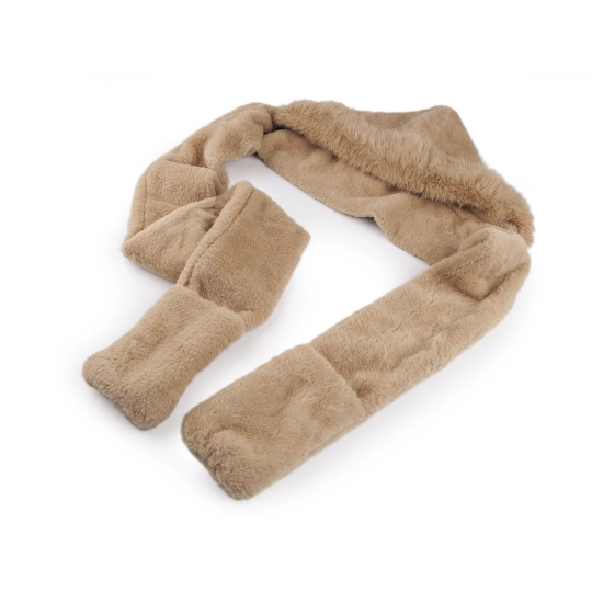 Kožušinová čiapka "3v1" rukavice, šál, kapucňa - 1 ks | Mimib