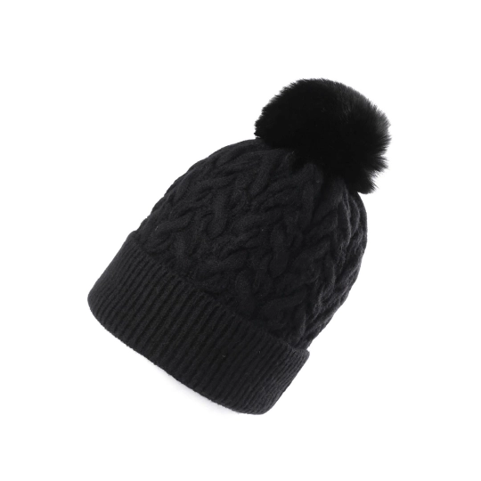 Dámska / dievčenská zimná čiapka s brmbolcom Emi Ross - 1 ks | Mimib