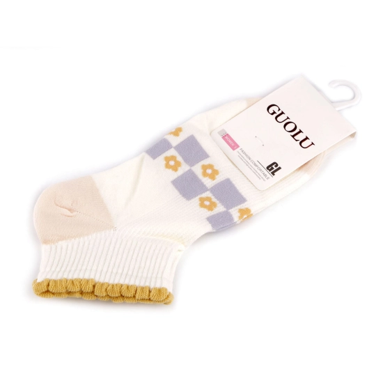 Dámske / dievčenské bavlnené ponožky členkové - 1 pár | Mimib