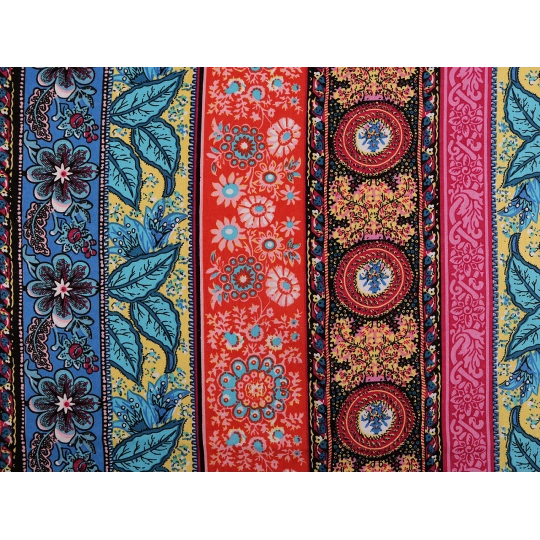 Bavlnená látka / plátno s redšou väzbou orientálna - 1 m | Mimib