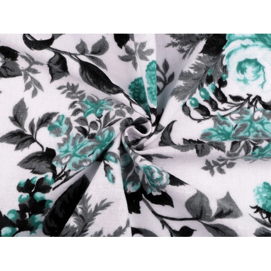 Bavlnený flanel kvety - 1 m | Mimib