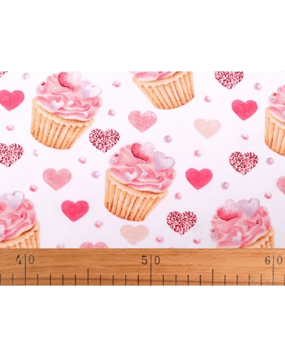 Bavlnená látka / plátno cupcake - 1 m | Mimib