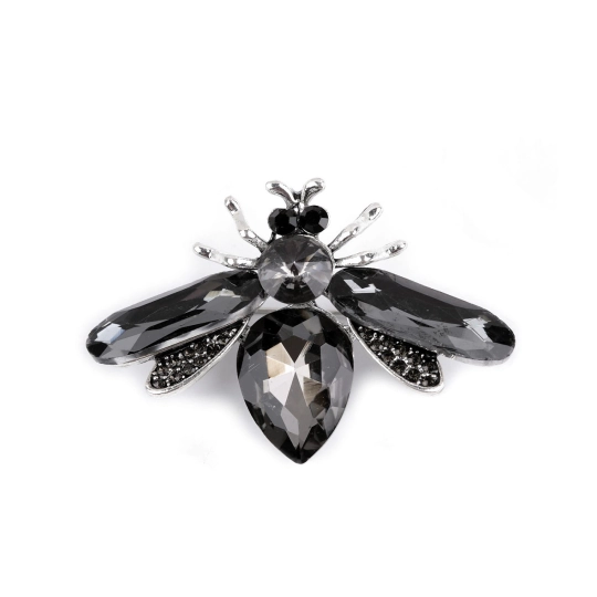Brošňa s brúsenými kamienkami včela - 1 ks | Mimib