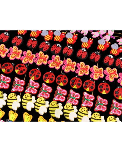 Silikónové magnetky - lienka, motýľ, včela - 100 ks | Mimib