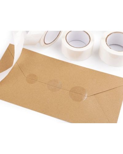 Samolepiace kolieska transparentné na rolke Ø2, 2,5, 3 cm - 1 ks | Mimib