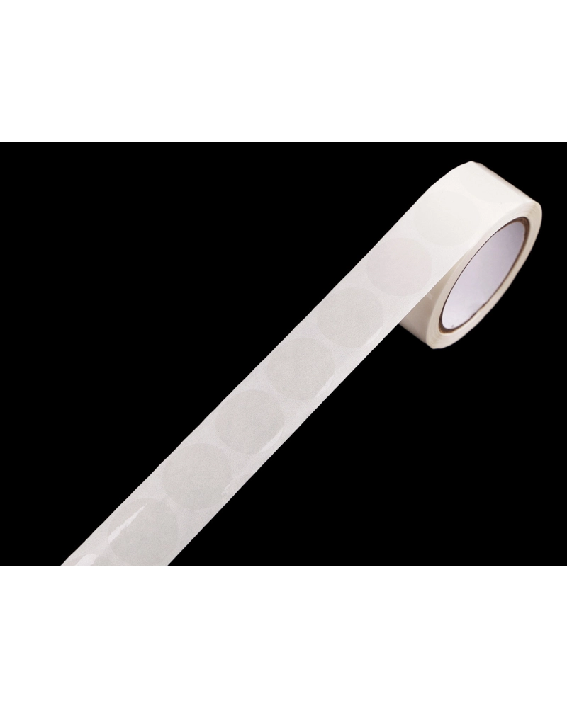 Samolepiace kolieska transparentné na rolke Ø2, 2,5, 3 cm - 1 ks | Mimib