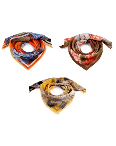 Šatka kvety 65x65 cm - 1 ks | Mimib