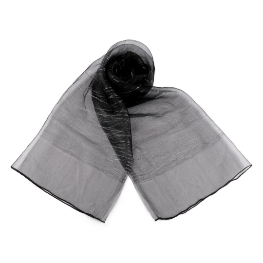 Spoločenská šatka / šál s obsahom hodvábu a lurexom dvojitá 70x190 cm - 1 ks | Mimib