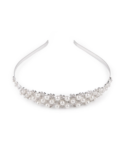 Štrasová čelenka do vlasov s perlami - 1 ks | Mimib