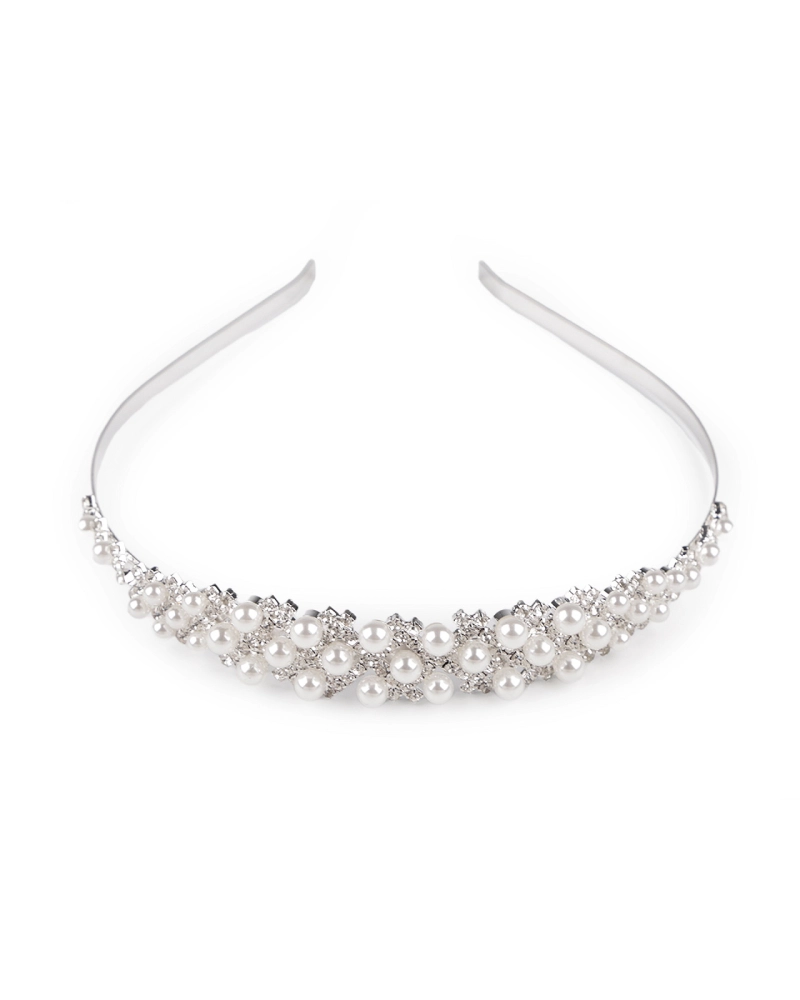 Štrasová čelenka do vlasov s perlami - 1 ks | Mimib