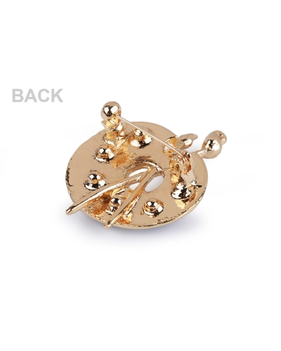 Brošňa maliarska paleta, mačky v dáždniku - 1 ks | Mimib