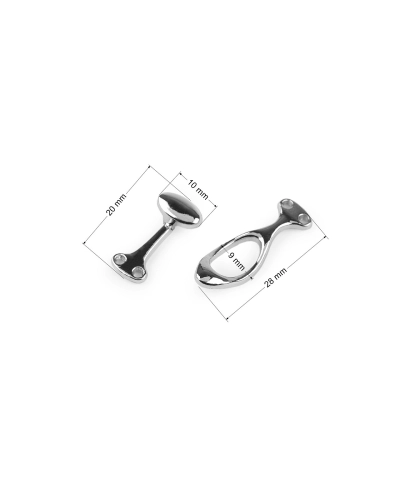 Kovové ozdobné zapínanie 10x36 mm - 1 pár | Mimib