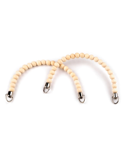 Uchá na tašky z drevených korálikov - 2 ks | Mimib