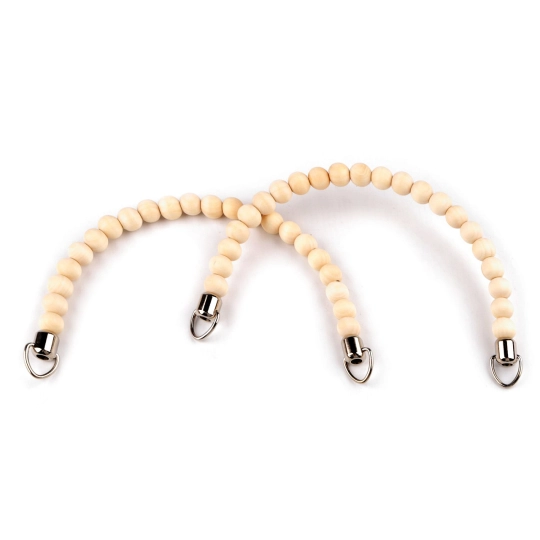 Uchá na tašky z drevených korálikov - 2 ks | Mimib