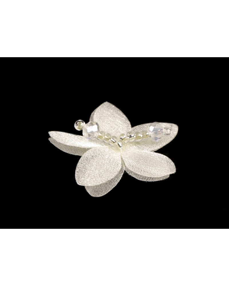 Kvet s korálkami na našitie a nalepenie Ø4 cm - 10 ks | Mimib