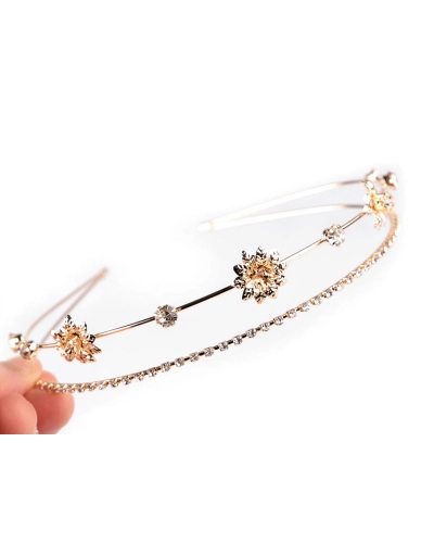 Štrasová čelenka do vlasov dvojitá - 1 ks | Mimib