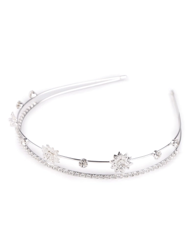 Štrasová čelenka do vlasov dvojitá - 1 ks | Mimib