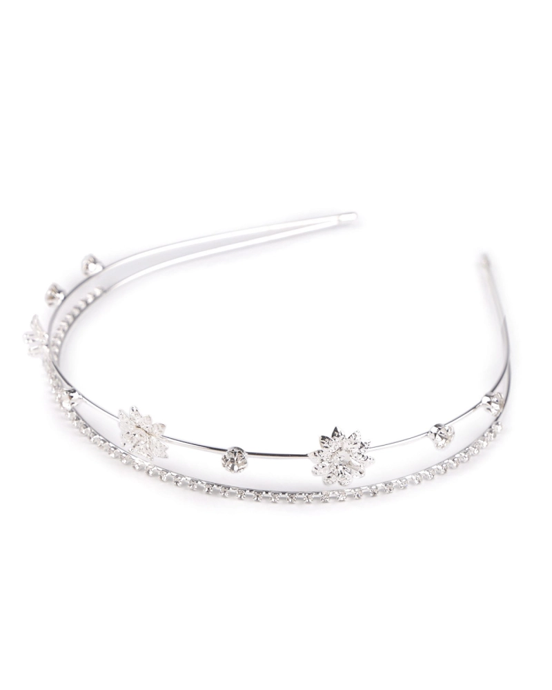 Štrasová čelenka do vlasov dvojitá - 1 ks | Mimib