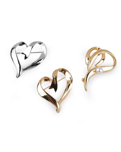 Brošňa srdce - 1 ks | Mimib