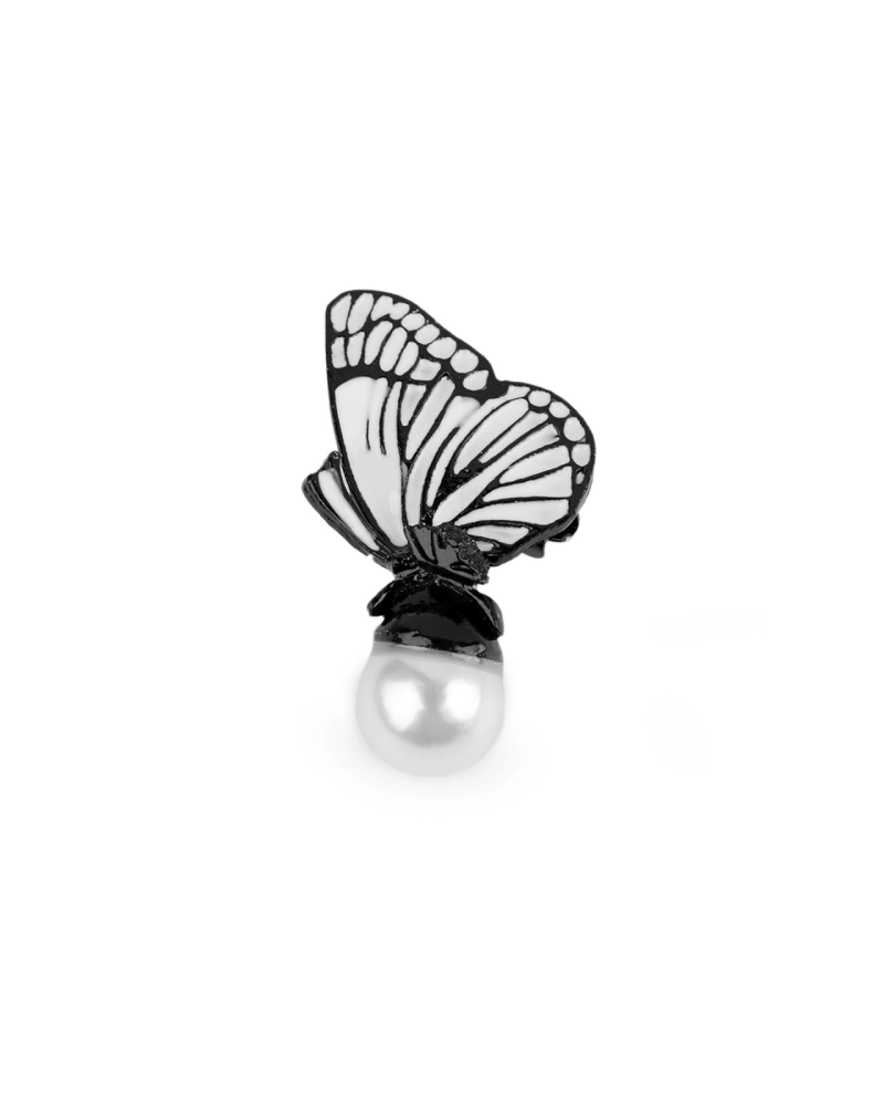 Brošňa motýľ s perlou - 1 ks | Mimib