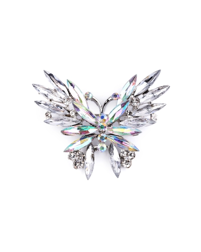 Brošňa s brúsenými kamienkami motýľ - 1 ks | Mimib