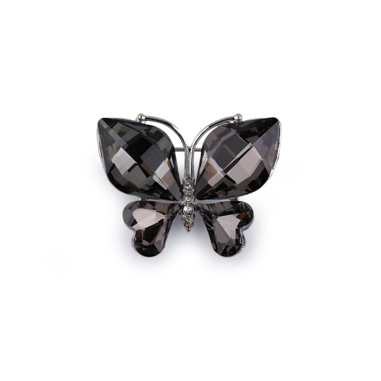 Brošňa s brúsenými kamienkami motýľ - 1 ks | Mimib