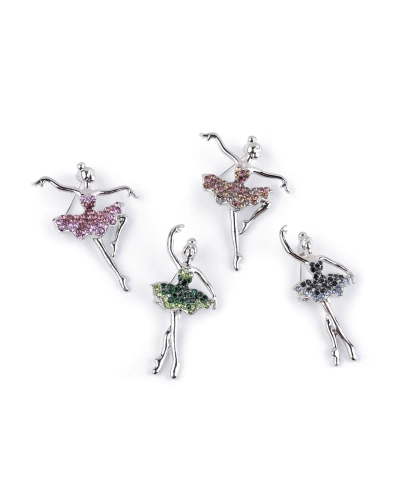 Brošňa s brúsenými kamienkami baletka - 1 ks | Mimib