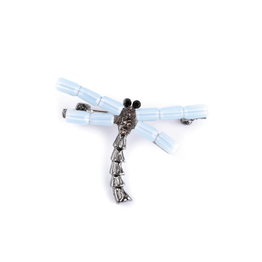 Brošňa s brúsenými kameňmi vážka - 1 ks | Mimib