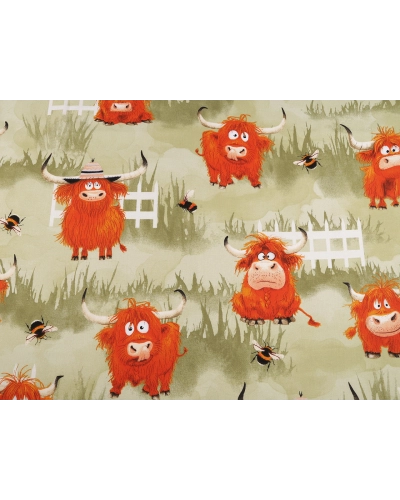 Bavlnená látka / plátno kravičky - 1 m | Mimib