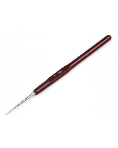 Háčik na háčkovanie so zlatou špičkou veľ. 0,5 - 1,9 - 1 ks | Mimib