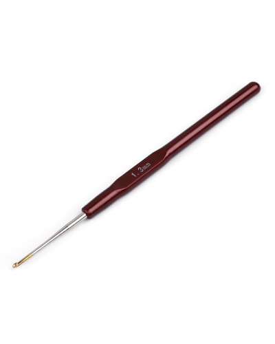 Háčik na háčkovanie so zlatou špičkou veľ. 0,5 - 1,9 - 1 ks | Mimib