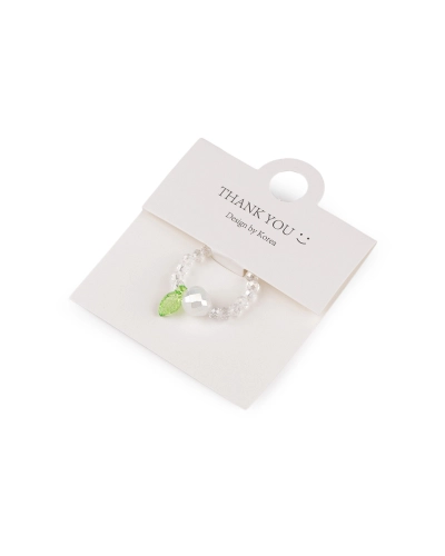 Prsteň pružný z brúsených koráliek s AB efektom - 1 ks | Mimib