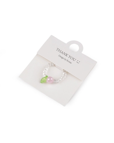 Prsteň pružný z brúsených koráliek s AB efektom - 1 ks | Mimib