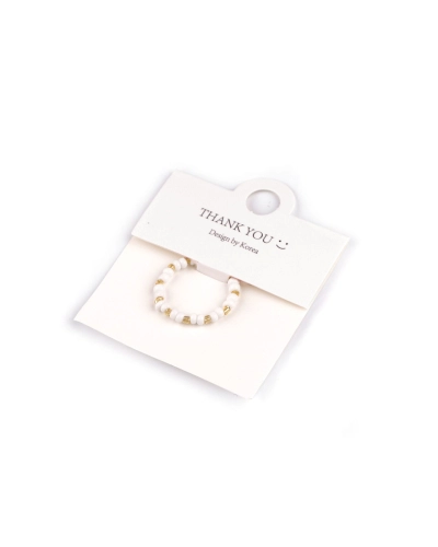 Prsteň pružný z koráliek - 1 ks | Mimib