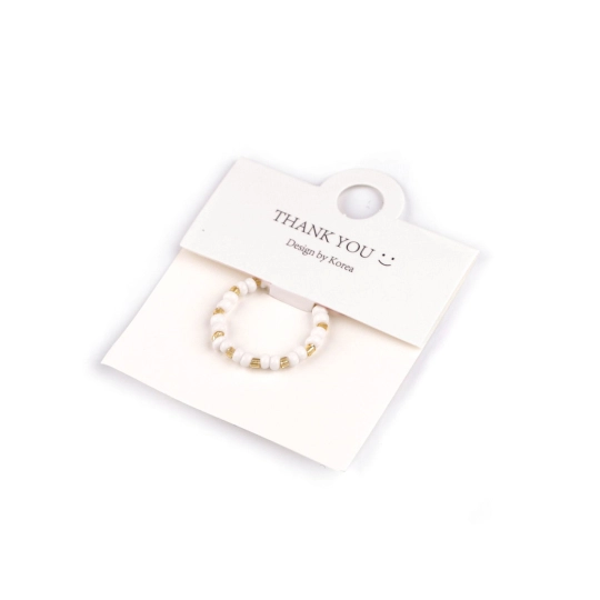 Prsteň pružný z koráliek - 1 ks | Mimib