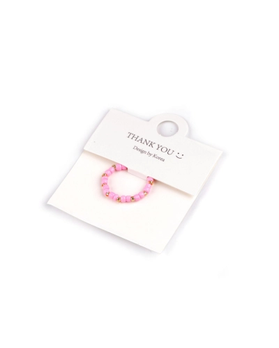 Prsteň pružný z koráliek - 1 ks | Mimib