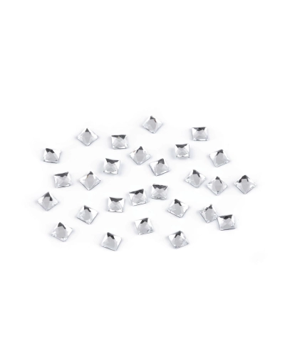 Nažehľovacie kamienky hotfix štvorček celoplošné brúsenie 4x4 mm - 2 g | Mimib