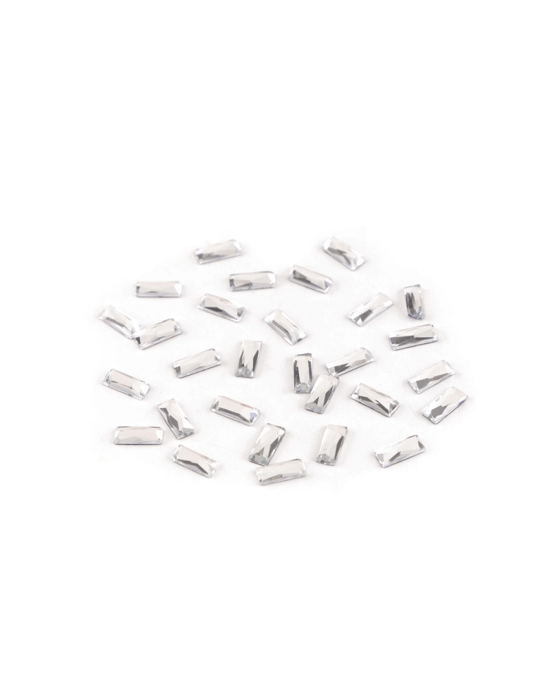 Nažehľovacie kamienky hotfix obdĺžniček celoplošné brúsenie 3x7 mm - 2 g | Mimib
