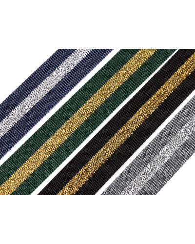 Popruh polypropylénový obojstranný s lurexom šírka 25 mm - 1 m | Mimib
