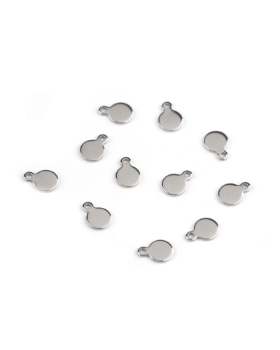 Prívesok / komponent na výrobu šperkov z nerezovej ocele so značkou S.steel - 10 ks | Mimib