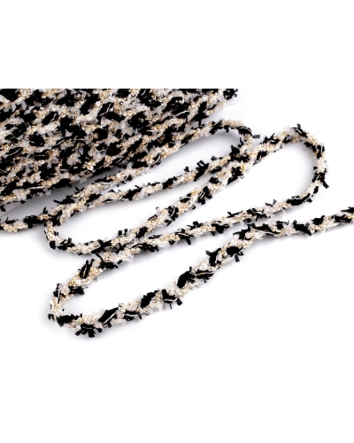 Prámik splietaný s drobnými flitrami šírka 10 mm - 1 m | Mimib