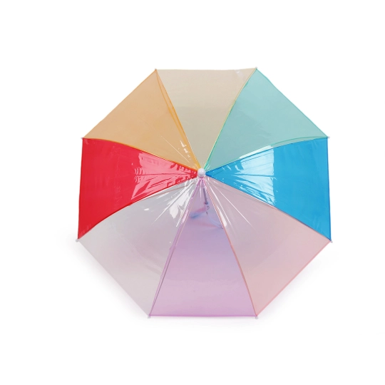 Detský priehľadný dáždnik dúha - 1 ks | Mimib